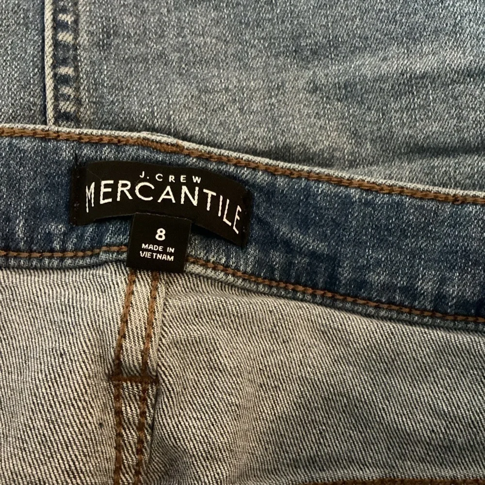 J. Crew Mercantile Raw Hem Jean Skirt
